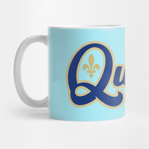 Quebec Je me souviens Canada Classic Athletic Script Blue by TGKelly